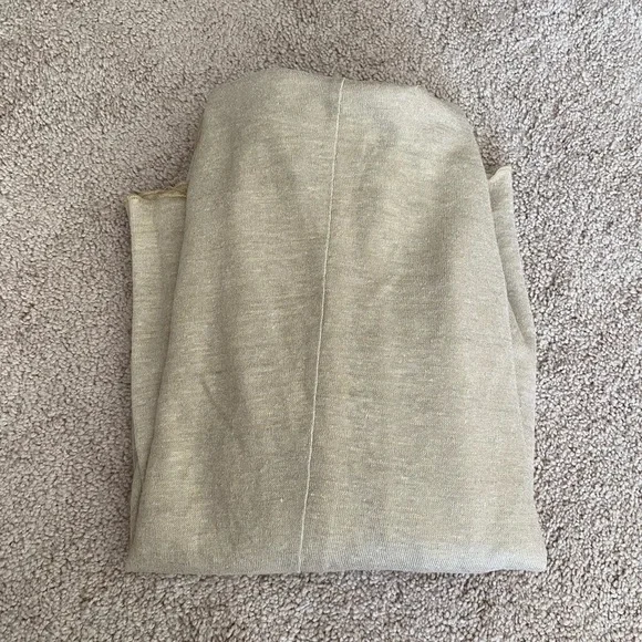 Adam Lippes- Gold Metallic Linen and Silk Cardigan Sweater - Picture 7 of 11